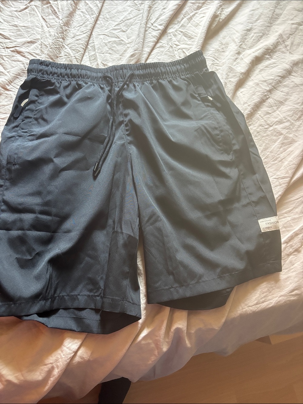 SHEIN Men's Athletic Drawstring Shorts in Dark Blue